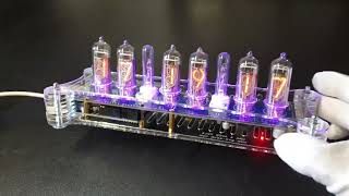 DIY IN14 Nixie Tubes Clock Arduino Shield NCS314 in Acrilyc Case GRA amp AFCH [upl. by Ehtyde]