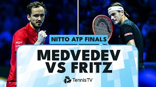 Daniil Medvedev vs Taylor Fritz Highlights  Nitto ATP Finals 2024 [upl. by Sibylla]