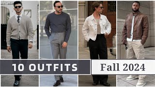 10 Latest Fall Outfit Ideas for Men 2024  Mens Fashion [upl. by Ahsenwahs753]