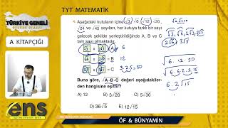 TYT MATEMATİKENS TÜRKİYE GENELİ DENEME SINAVI SORU ÇÖZÜMLERİ [upl. by Maffa781]