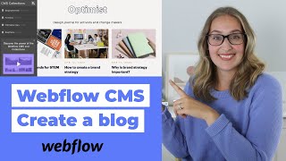 Webflow CMS for blogs and portfolios  step by step guide [upl. by Aerona]