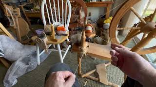 Plying Romney Wool [upl. by Yelsiap]