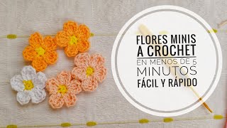 Como hacer flores pequeñas a crochet 🌺con retazos de hilos🧶 paso a pasolana magica [upl. by Onida]