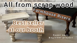 Making Farmhouse scrap wood risers for your vendor booth or home use [upl. by Nylsirhc]