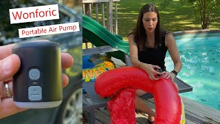 Wonforic Portable Air Pump powerful with light airpump portable inflation [upl. by Notsej]