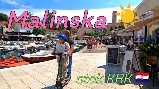 Malinska ☀️ 2024 🏖️ Otok Krk 🇭🇷 Croatia [upl. by Nnadroj]