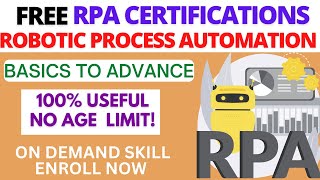 BEST FREE RPA COURSES WITH CERTIFICATES FREE ROBOTIC PROCESS AUTOMATION COURSES WITH CERTIFICATES [upl. by Noicnecsa684]