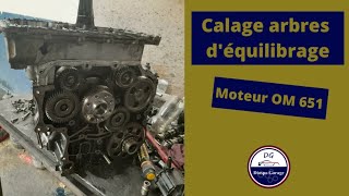 Calage arbres déquilibrage Moteur OM651 [upl. by Sullecram]