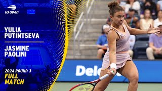 Yulia Putintseva vs Jasmine Paolini Full Match  2024 US Open Round 3 [upl. by Mutua]