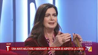 Migranti in Albania Boldrini quotLa nave Libra vaga alla ricerca di migranti Propaganda allo [upl. by Gnihc732]