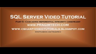 Cascading referential integrity constraint  Part 5 [upl. by Chan]