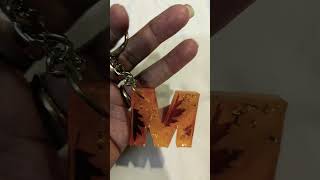 Resin alphabet making ideas M letter keyring customizedgifts unique yt handmadewithlove [upl. by Strong488]