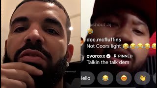 Drake Confronts DJ Akademiks On IG Live quotDont Disrespect Me Like Thatquot [upl. by Kunin502]