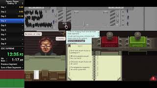 Papers Please Ending 3 Speedrun  592180  New PB [upl. by Jeniece]