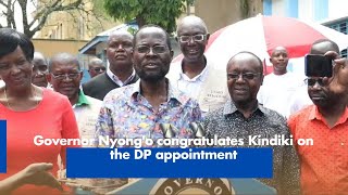 Governor Nyongo congratulates Kindiki on the DP appointment [upl. by Sall]