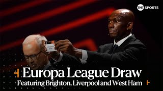 UEFA Europa League 202324 Group Stage Draw Brighton Liverpool West Ham and more [upl. by Akciret]