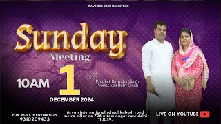 Sunday Prayer Meeting 24112024 Ravinder Singh Ministries Delhi [upl. by Adlesirhc348]