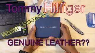 Unboxing of Tommy Hilfiger leather wallet from Flipkart  Honest review of wallet GENUINE LEATHER [upl. by Olathe]