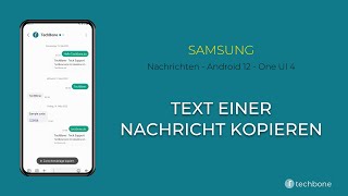 Text einer Nachricht kopieren  Samsung Android 12  One UI 4 [upl. by Llewxam767]