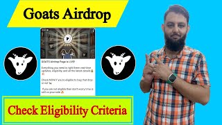 Goats Airdrop Update  Goats Airdrop Listing Date  Goats Airdrop Withdrawal  Goats Airdrop Date [upl. by Ellevehc]