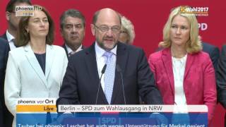 Landtagswahl NordrheinWestfalen Reden von Martin Schulz und Hannelore Kraft am 150517 [upl. by Riordan]