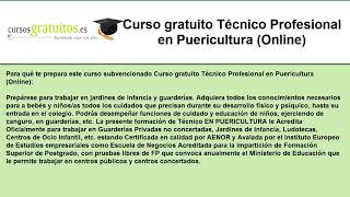 curso de puericultura gratis [upl. by Dolli255]