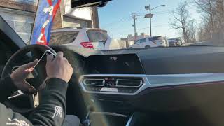 2021 BMW M340i G20 SCREEN MIRROR DEMO TIPS ANDROIDIPHONE VIDEO IN MOTION [upl. by Nolyarg]