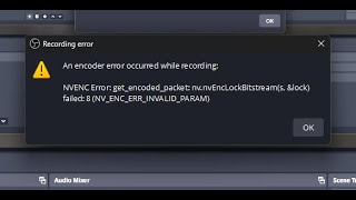 OBS NVENC error get encoded packet  SOLVED  FIXED [upl. by Elma]