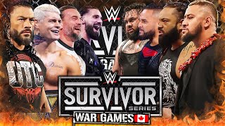 Roman Reigns Seth CM Punk Cody Rhodes vs Solo Sikoa Jacob Fatu Bronson Reed Tama  Survivor Series [upl. by Nolat]