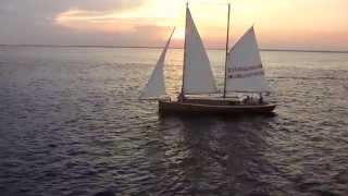 40ft Wooden Sharpie Schooner Destin FL Emerald Coast Sailing [upl. by Atwood238]