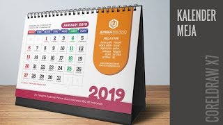 Cara membuat Desain Kalender di Coreldraw [upl. by Yenittirb]