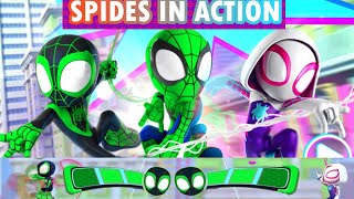 Spides Adventure  Marvels Spidey and His Amazing Friends in Green Avatar  Spides in Action [upl. by Anaerol745]