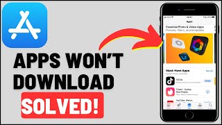 iPhone Apps Not Downloading SOLVED 2024 [upl. by Lynnette377]