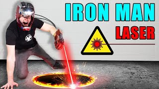 We Made IRON MANS LASER and it can CUT THROUGH STEEL [upl. by Cirek145]