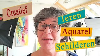 Creatief leren aquarel schilderen [upl. by Haodnanehs]