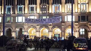 Demonstranten hängen illegal Banner auf 21112024 Dresden [upl. by Ber]