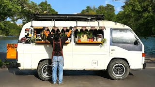 Cafe Vlog Mini Coffee Shop Van Café Bar Mobile Kopi Barista Hard Working Business Idea Relaxing Mood [upl. by Naux]