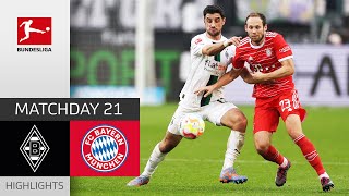 Borussia Mgladbach  FC Bayern München 32  Highlights  Matchday 21 – Bundesliga 202223 [upl. by Atnahs483]