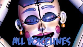 Ballora  All Voicelines with Subtitles  Ultimate Custom Night [upl. by Lussi]