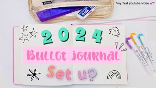 My 2024 Bullet Journal spread  journal with me [upl. by Lugar621]