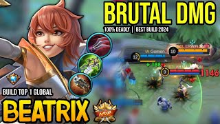 BEATRIX BEST BUILD 2024  BUILD TOP GLOBAL BEATRIX GAMEPLAY  MOBILE LEGENDS✓ [upl. by Goldstein]