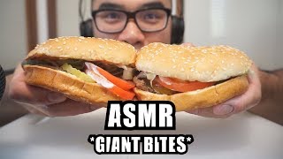 ASMR BURGER KING WHOPPERS GIANT BITES NO TALKING [upl. by Hike]