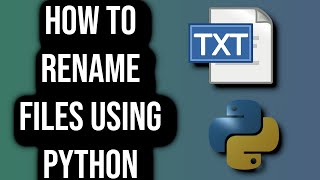 How To Rename Files Using Python [upl. by Jeffcott]