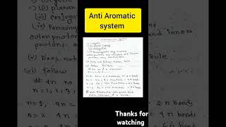 Anti Aromatic system 4n Rulearomaticity chemistry csirnet gate ytshorts shorts youtube [upl. by Lizned]