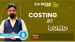 Demo Lec 02 CA Inter Cost Jan25  ICAI New Pattern Regular Batch  CA Vinod Reddy  Vsmart Academy [upl. by Ydnys99]