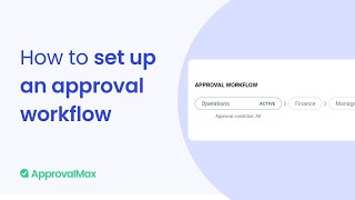 How to set up an approval workflow [upl. by Jarrid]