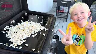 Movie Theater Popcorn at Home  Blackstone Griddle Recipe [upl. by Llehcor]