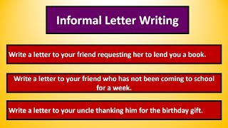 How to Write an Informal Letter Format 3 Letters as Sample [upl. by Atisusej]