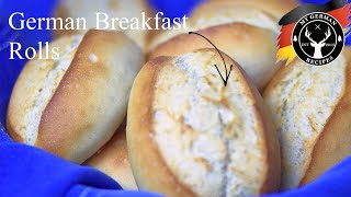 Authentic German Rolls  Brötchen  Schrippen 🫓 ✪ MyGermanRecipes [upl. by Fairlie]