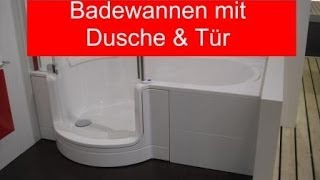 Badewanne mit Dusche und Tür [upl. by Lomaj]